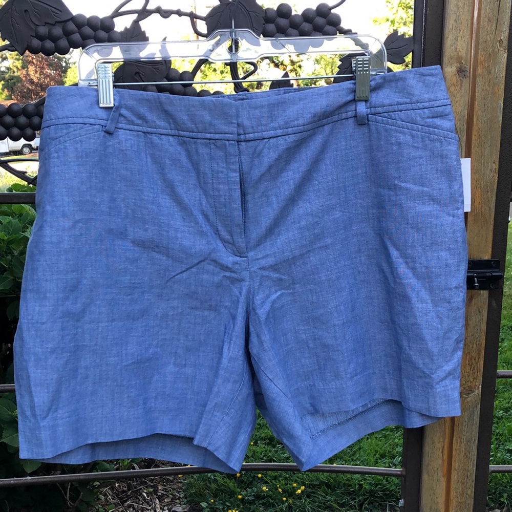 Talbots chambray style cotton shorts size 16W